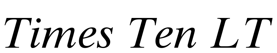 Times Ten LT Std Italic Font Download Free